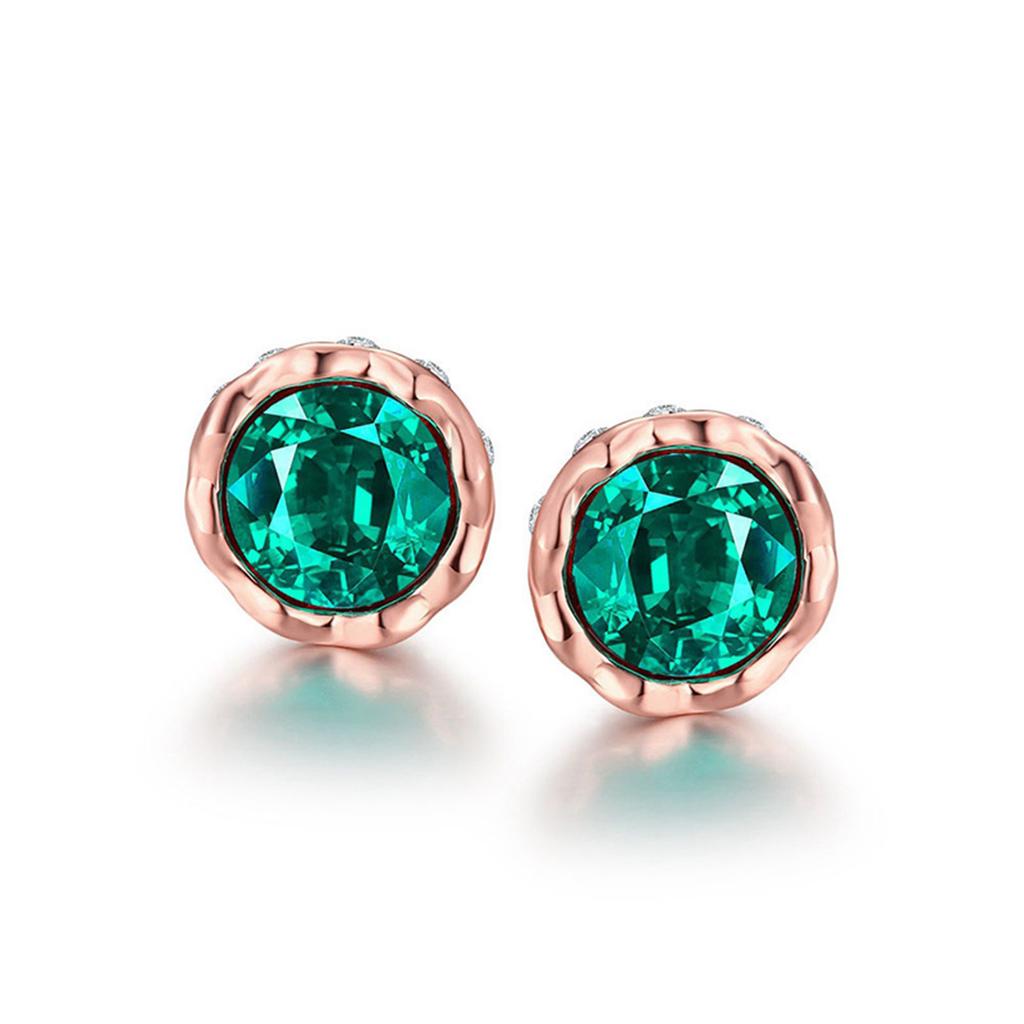 Multicolor Gemstone Stud Earrings Hypoallergenic Lightweight Design For Sensitive Skin Daily Wear Sparkling Jewelry