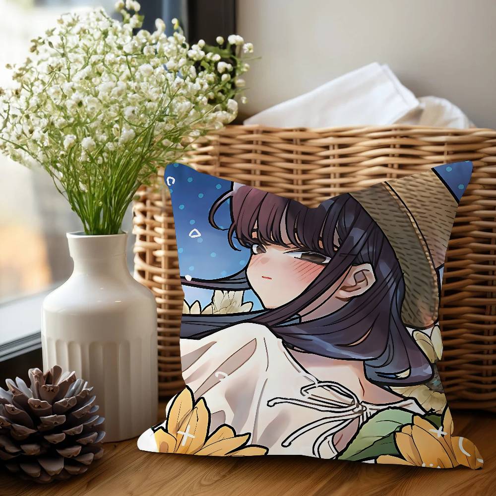 

Аниме Подушка Кому не может общаться Аниме Подушка Диван Кровать Подушка для головы Наволочка Наволочка 45x45 см Мода 16x16Inch