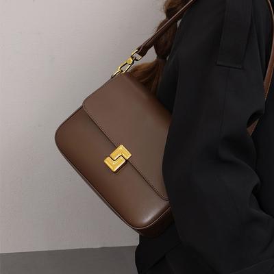 High-end Niche Design Bag Women's New Leather Women's Bag Retro Fashion Commuter Shoulder Bag Messenger Bag
