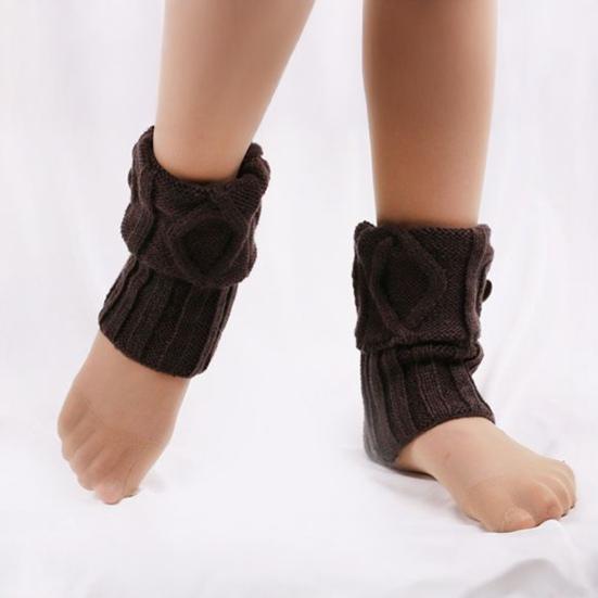 Dame Leggvarmere Strikkede Gamasjer med Knapper Varm Støvelmansjett Sokk Jente Korte Støvelmansjetter for Høst Vinter Daglige Utflukter Gate Dating