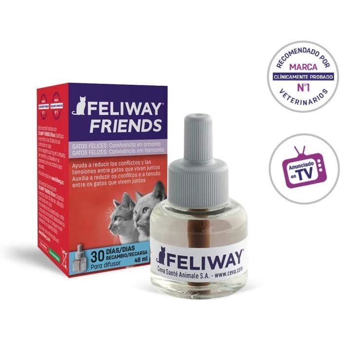 Antikonfliktmiddel for katter - FELIWAY - Friends - 48 ML - Reduserer konflikter - Naturlig løsning
