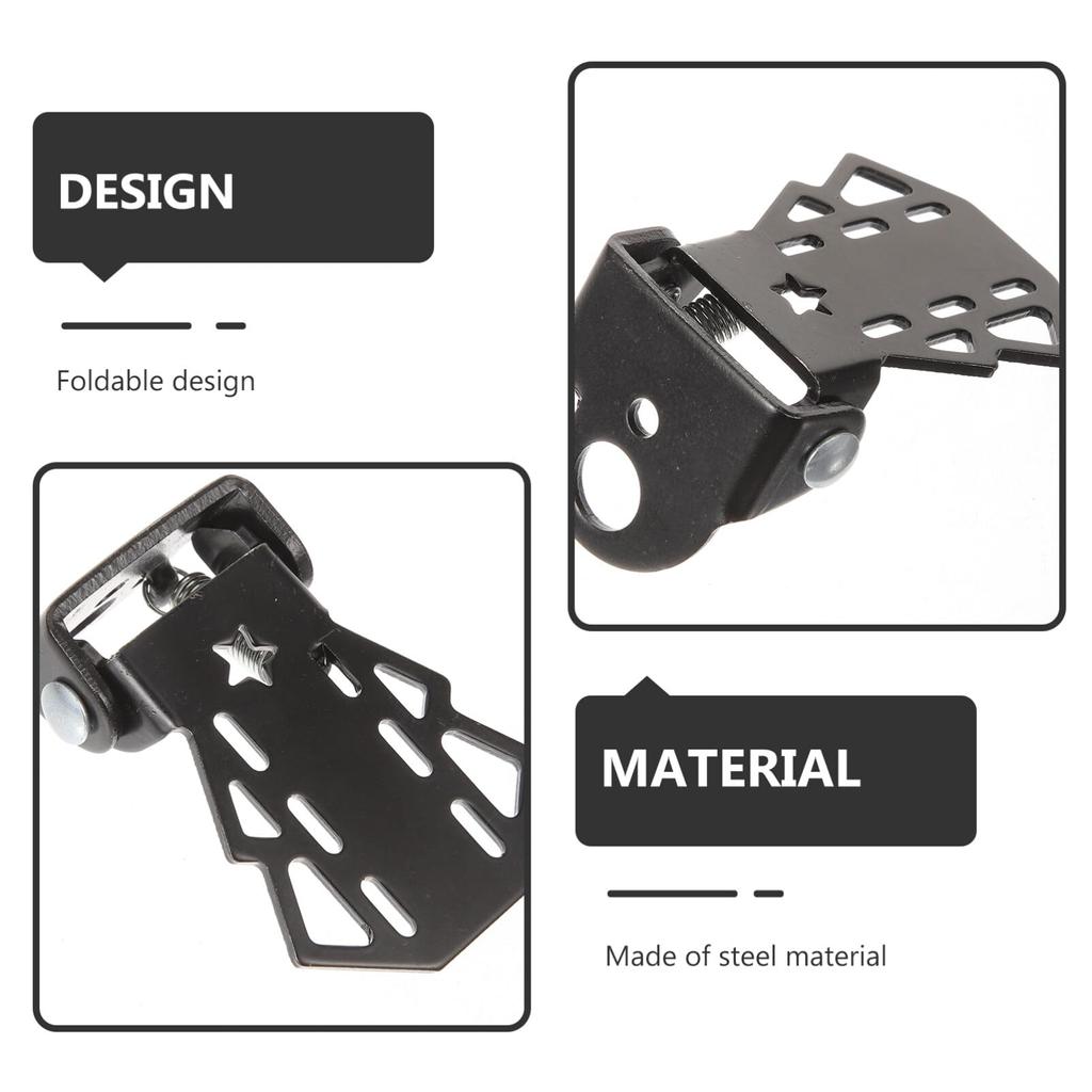 iplusmile Bicycle Step Hub Step Bicycle Peg Folding Two-Seater (Black)