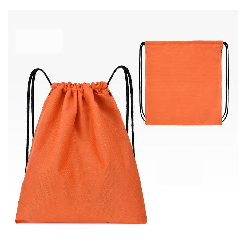 

Разноцветные нейлоновые мешки на шнурке - Большая вместимость, Прочные сумки для хранения для спорта, путешествий, йоги, тренажерного зала и кемпинга на открытом воздухе, Дорожный рюкзак оранжевый