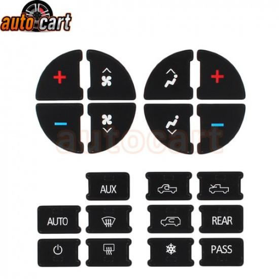 AC Dash Button Repair Kit Dual Climate Control Decal Stickers For GM SUV Trucks