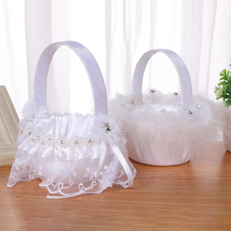 Elegant Wedding Supplies Flower Basket Simulation Petals Party Home Decor-Gift