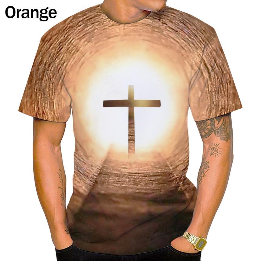 Summer Fashion 3D T-shirt Jesus Print Faith Love Hope Men Casual T Shirt Short Sleeve Plus Size Shirt