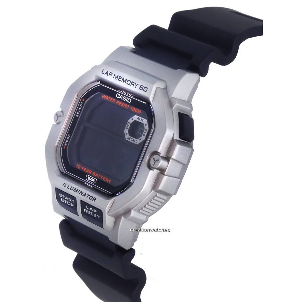 Casio WS1400H-3AV Orologio Sportivo – 60 Giri Memoria, Cronometro, 100m防水, Batteria 10 Anni