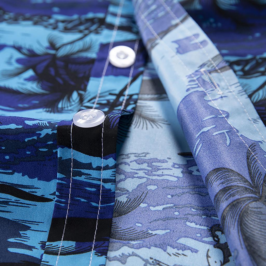 Mens Floral Hawaiian Shirts Short Sleeve Button Down Beach Shirts