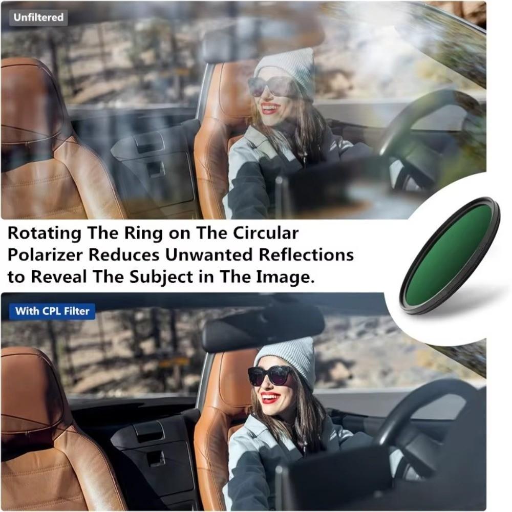 Multiple sizes CPL Filter Metal and Resins Polarizing Filter Camera Lens Filter  Outdoor Shooting