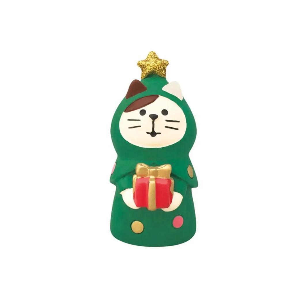Zakka Japanese Cat Christmas Miniature Scene Props Shooting Office Bookshelf Decoration Collectible Desktop Decorations Gifts