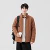 Winter Men's Coat Double-sided Wear Fleece Thickened Stand-up Collar Jacket Cotton-padded Jacket Trendy Brand Thermal Cotton-padded Jacket