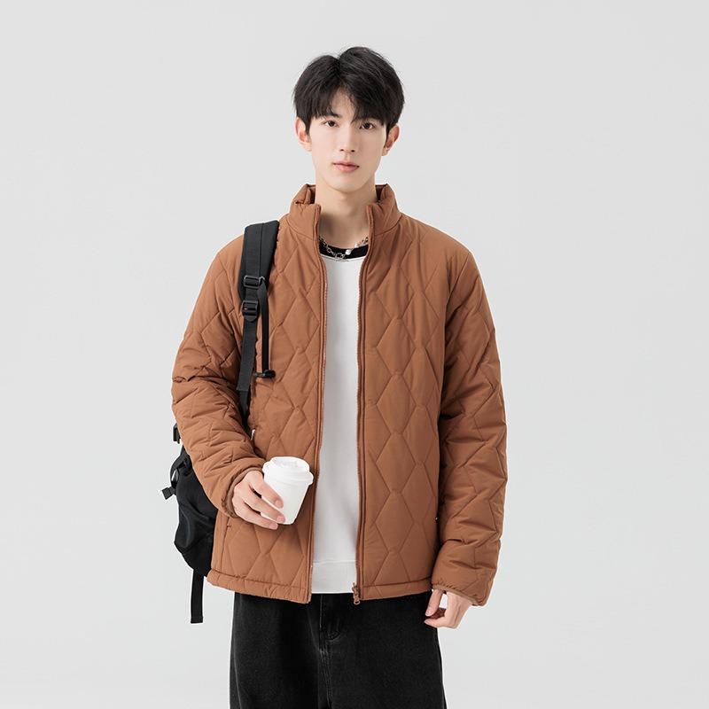 Winter Men's Coat Double-sided Wear Fleece Thickened Stand-up Collar Jacket Cotton-padded Jacket Trendy Brand Thermal Cotton-padded Jacket