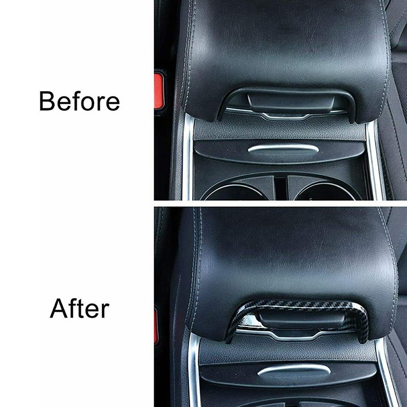 1Pc Car Carbon Fiber Center Armrest Box Switch Button Trim Cover for Dodge Charger 2016-2021 Interior Parts