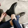 Western Style Short Boots Women's 2025 Autumn and Winter round Toe Square Boots Thick Heel Back Zipper Fleece-lined