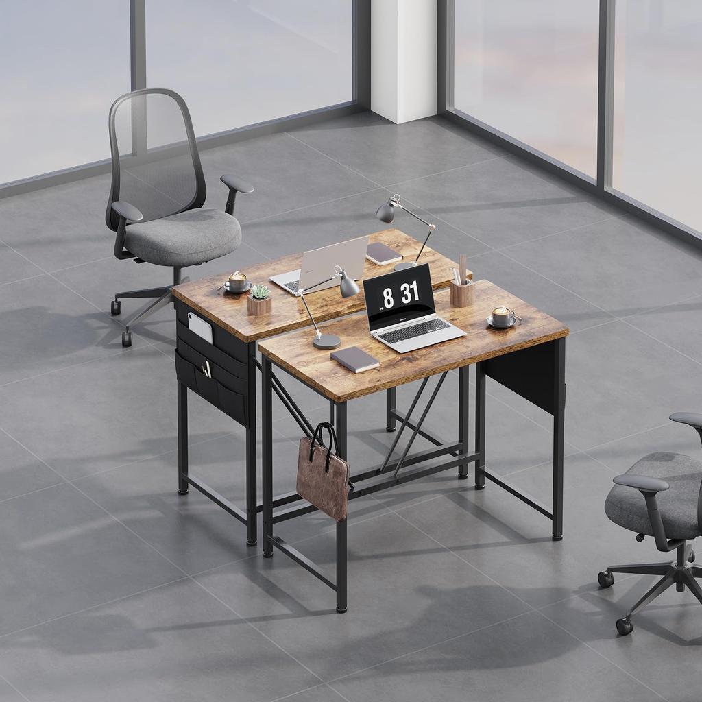 YeTom Computer PC Width Compact Study Desk with Storage Study Desk with Monitor Arm Easy To Vintage Desk, Desk, Desk, 80Depth 40cm, Simple, Desk,