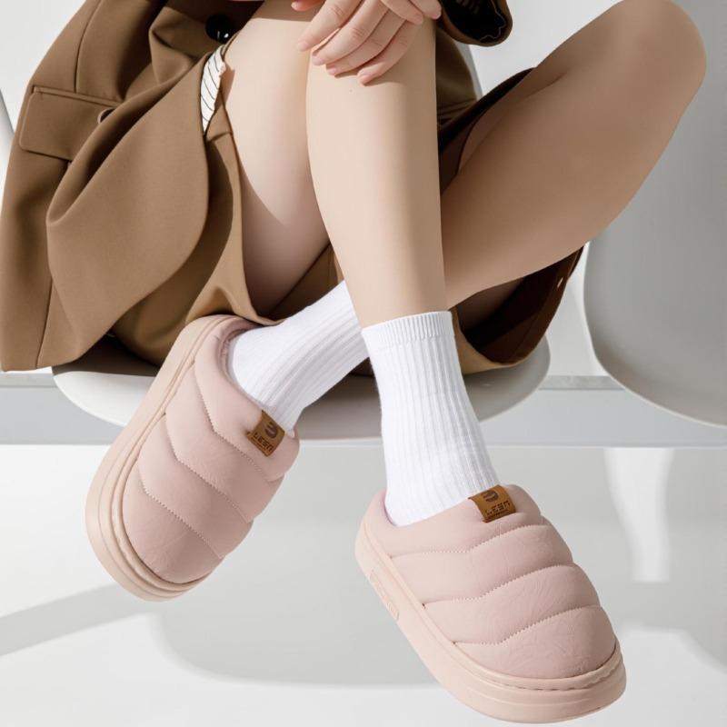 Under the Line Whole Cotton Slippers Women's New Winter Home Warmth Couple Plush Slippers Men