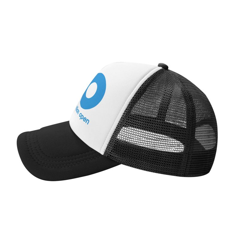 Australian Open AO Print Mesh Baseball Cap Summer Breathable Sun Visor Hats Unisex Adjustable Snapback Caps Trucker Hat