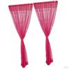 Voile Window Curtain Drape Set Solid Color Polyester
