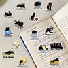 50PCS Black Cat Quote Sticker Phone Vinyl Scrapbooking Phone Laptop Luggage Phone Decals Cartoon Skateboard Decals Sticker