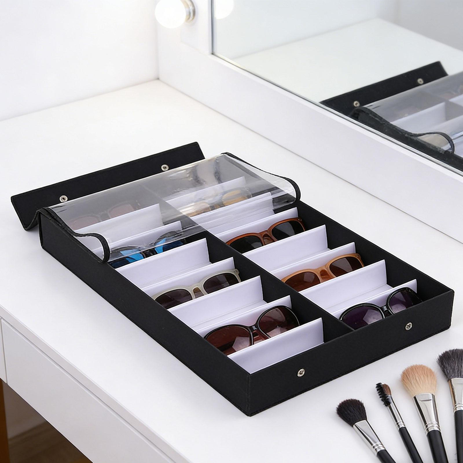 

Eyeglass Display Tray, Organizer, Storage Box, Accessory Holder, Practical , Suitable for Clear Lid
