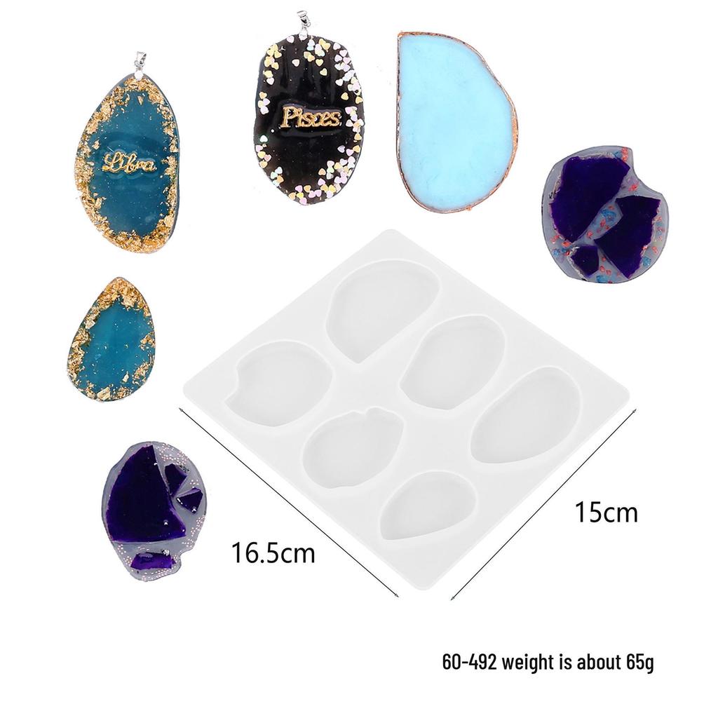 DIY Geometric Silicone Mold for Round, Oval, and Earring Pendants