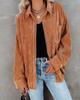 2026 Spring/Autumn Women's Oversized Loose Corduroy Shirt - European and American Style