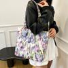Floral Large Capacity Shoulder Bags for Women Casual Commuter Ladies Shopping Bag with Pendant Students Girls Handbags Tote