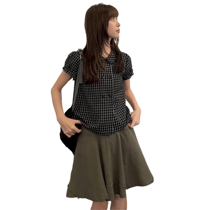 La Chapelle Women s Sweet Doll Collar Short Sleeve Top XL