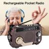 Solar Hand Crank Emergency Radio Rechargeable Waterproof Bluetooth-compatible Speaker AM/FM Solar Powered Radio