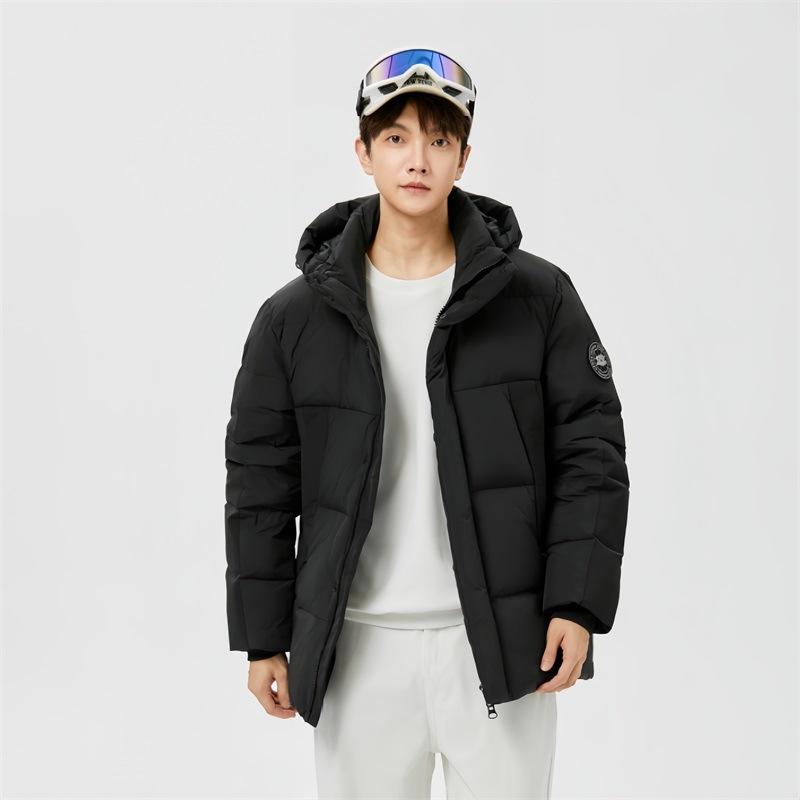 

Верхняя одежда спортивная горная парная куртка с капюшоном на пуху контрастная зимняя мужская пуховая куртка 3XL