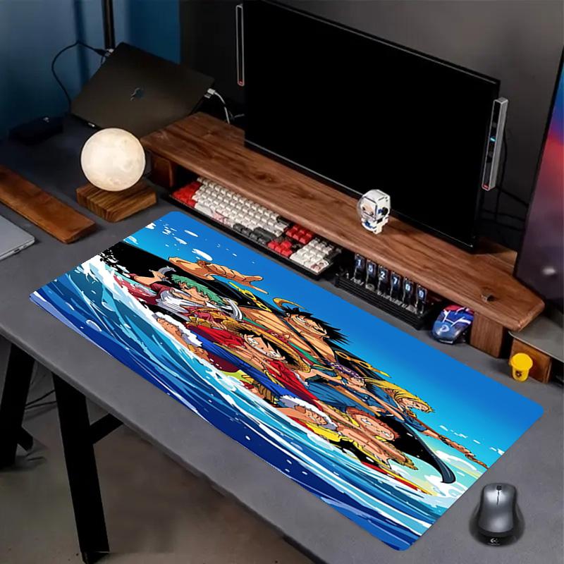 Tapis de Souris Imprimé One Piece, Tapis Antidérapant pour Clavier de Bureau, pour PC Portable Gaming Travail Utilisation Quotidienne, Cadeau Surprise Cool pour Festival