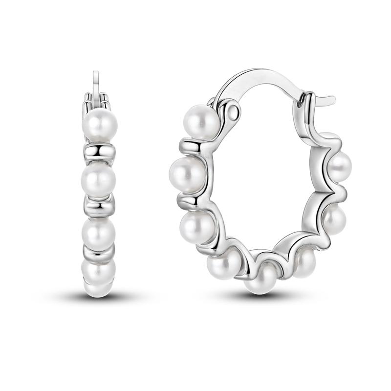 925 Sterling Silver Hoops Earrings With Zircon Sparkling Snake Bone Geometric Flower Earrings For Women Engagement Wed Jewelry