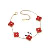 Four-leaf Clover Bracelet Single-sided Lucky Mother-of-pearl Titanium Steel Fashion Bracelet High-end Non-fading Hand Jewelry