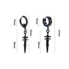 For Women Cross Stainless Steel Clip On Earrings Men Ear Clips Ear Cuff Korean Stud Earrings