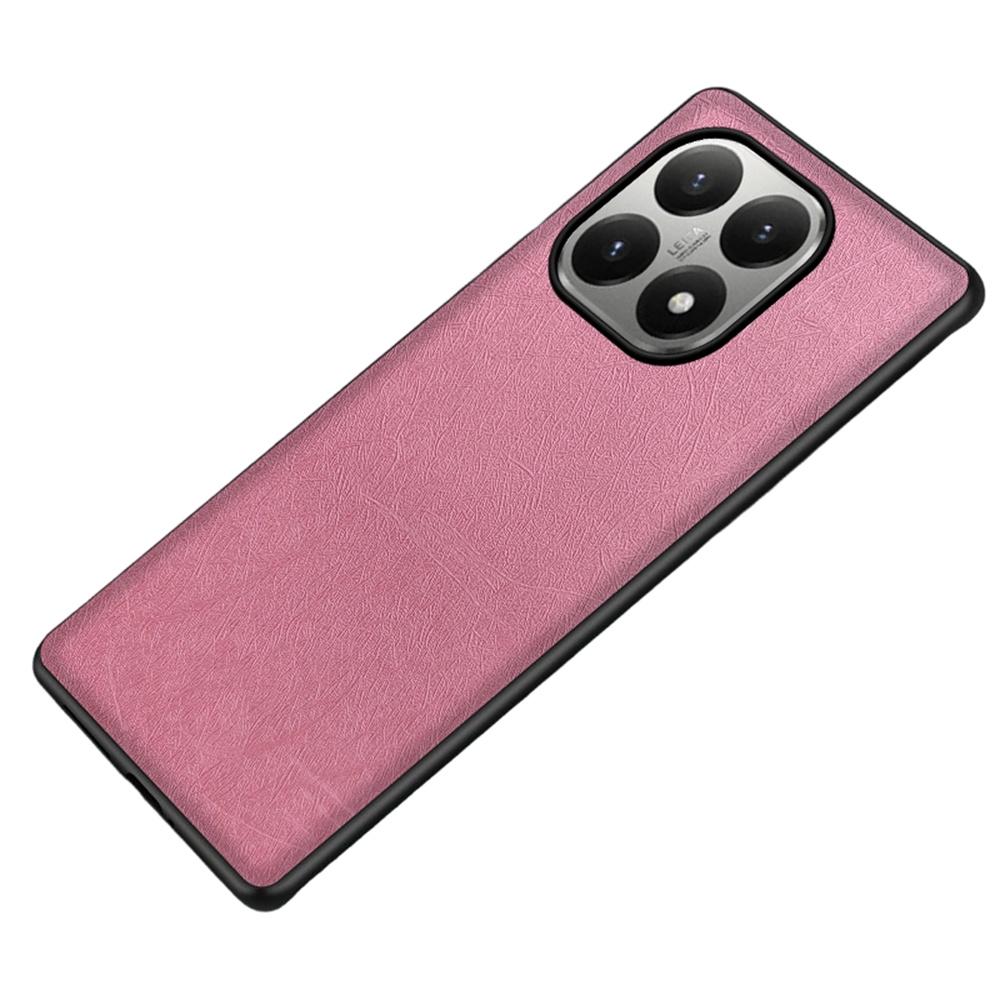 For Xiaomi 15T Case Silk-Textured PU Leather Coated PC TPU Protective Phone Back Cover