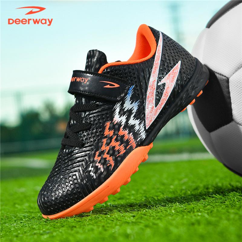 DEL Hui Velcro Kids Soccer Shoes - Boys & Girls Campus Training Cleats 36