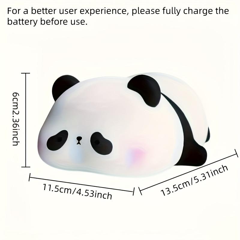 Panda Night Light, Rechargeable with Timer, Bedside Table Lamp, Perfect Christmas or Birthday Gift, Panda Room Decor
