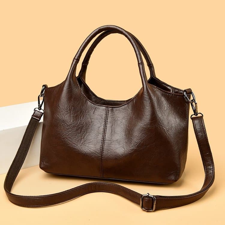 Soft Leather Retro Bag Women's Portable Tote Bag