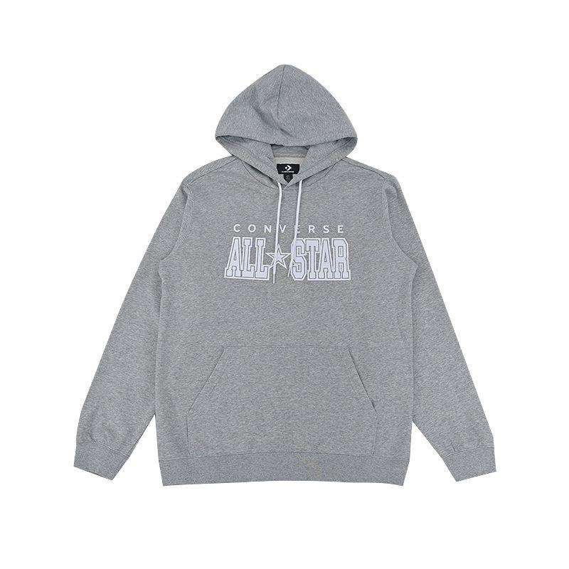 Converse Sweatshirts Men s Gray Hooded Moderate MCH872-G59 S