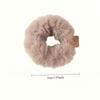 3-piece plush hair bands, soft and elastic hair ties, winter hair ties, high ponytail hair bands, fashionable hair accessories