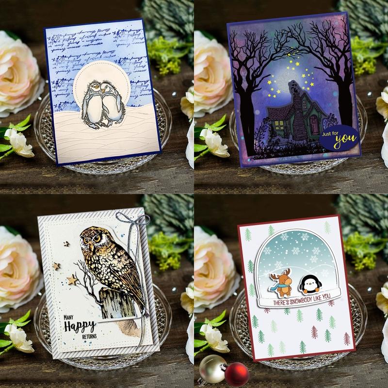 Buy Christmas New Year Silicone Clear Seal Stamp DIY Scrapbooking ...