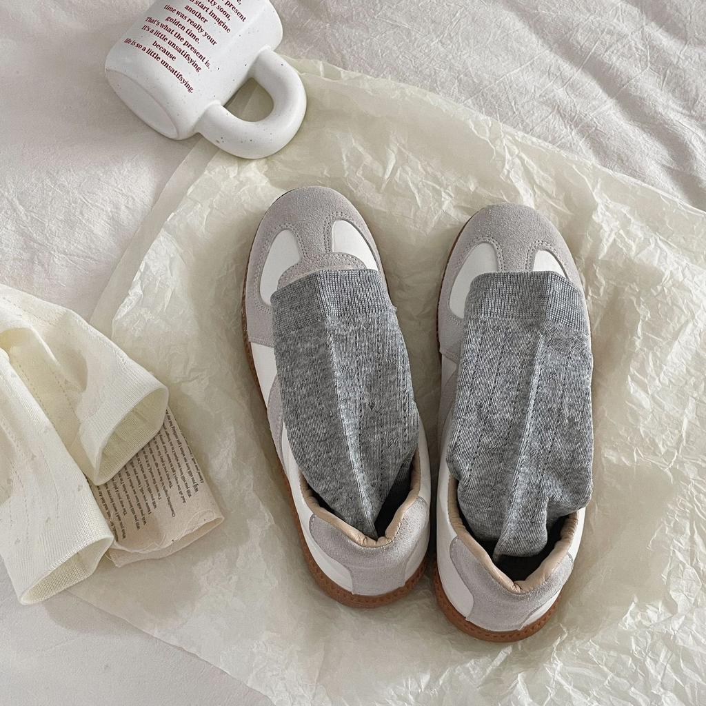 Love Hollow Summer Thin Socks Solid Color College Style Socks Versatile Casual Boneless Socks