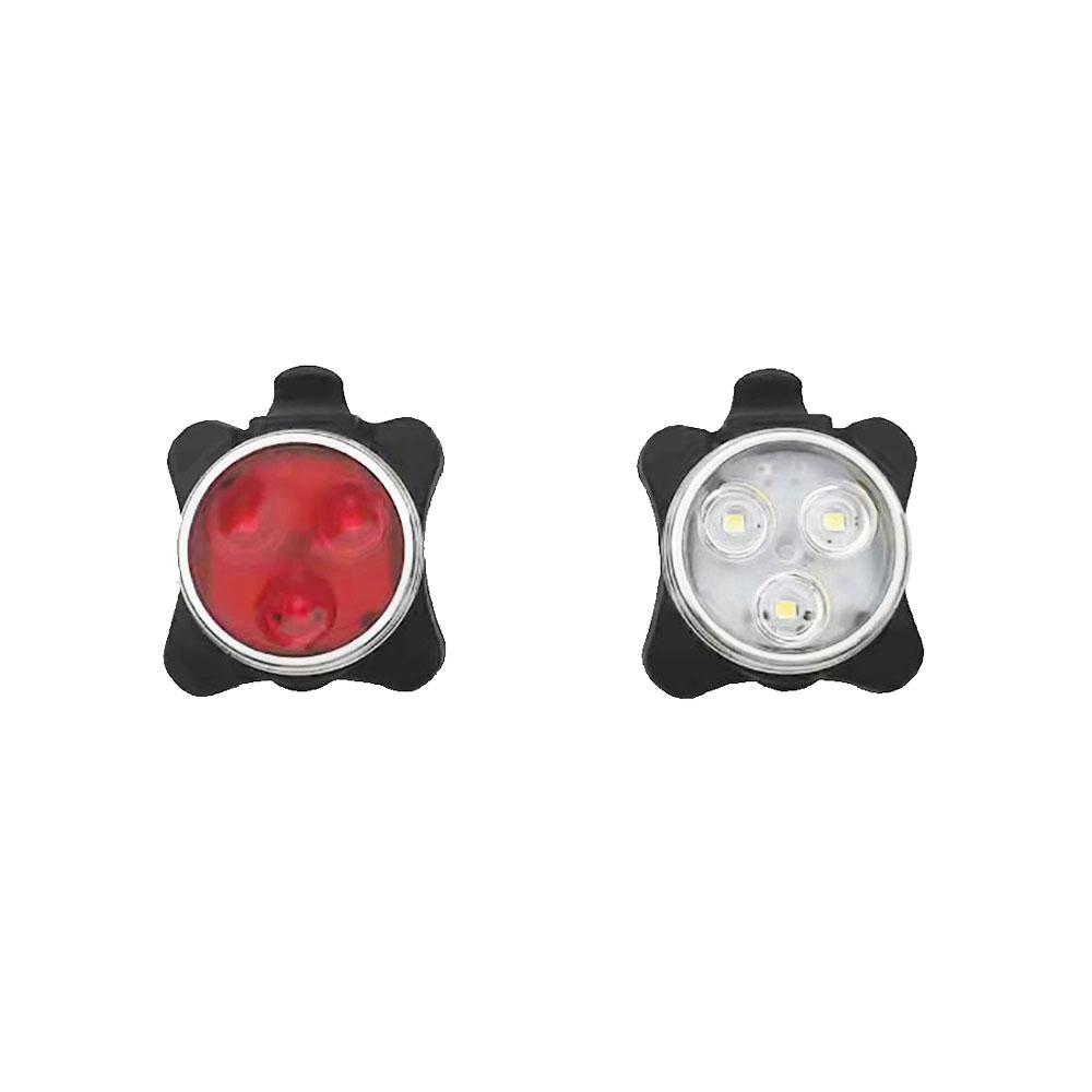 USB Rechargeable Bike Light Set Super Bright Front Headlight and Rear LED Bicycle Light Set