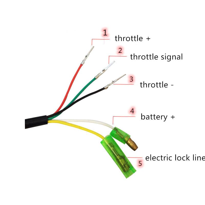 Electric Bike Bicycle Scooter Accessories Motor Brushed Controller & Throttle Twist Grip 24V 36V 48V 250W 350W 500W