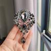 1PC Women's Fashion Charm Full Zircon Crystal Drop Brooch Suitable for Outdoor Dating, Banquet, Party, Festival Gift-8280