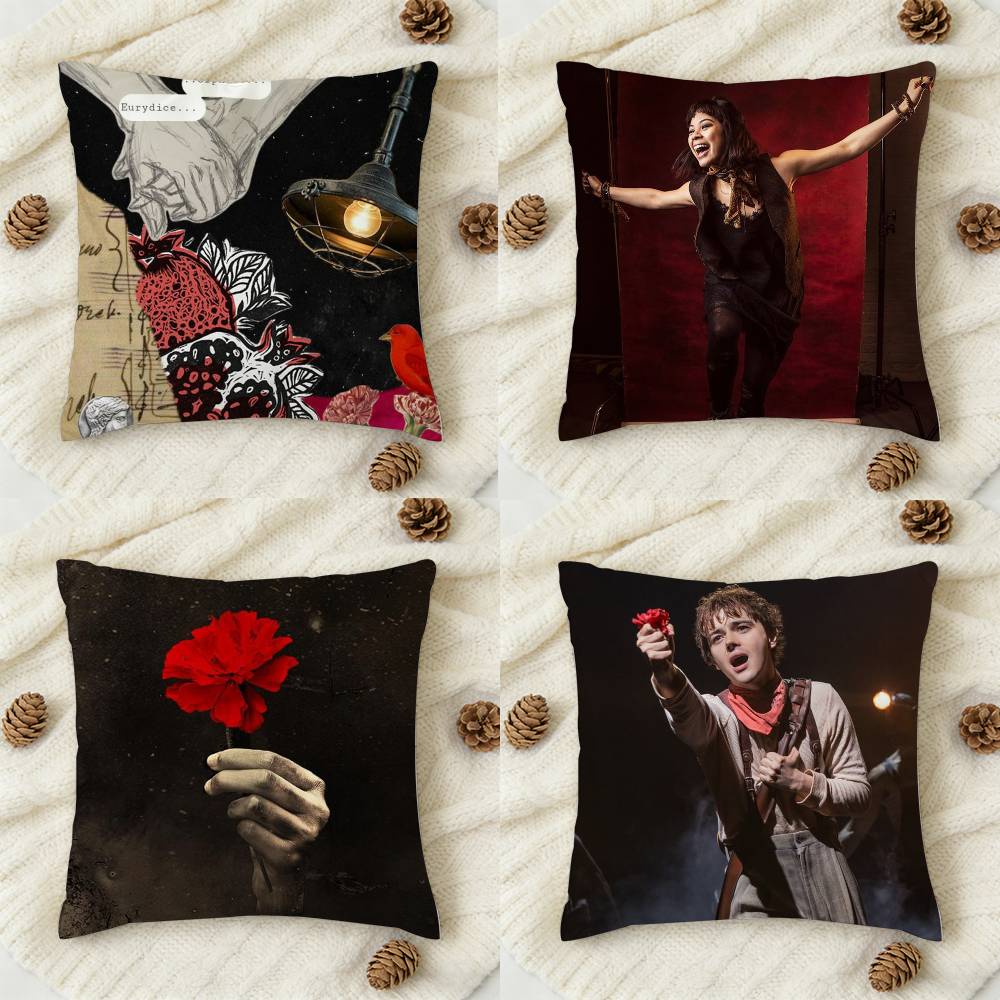 HHadestown Drama Eurydice Doublesided Printed Square Decorative Cushion Cover for Sofa Living Room Home Decor