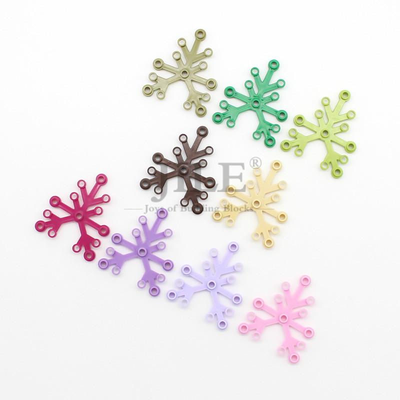 40Pcs Blocks City Moc Plants Leaves 6X5 Green Tree Building Bricks 2417 Compatible With Garden Grass Flower Accessories Toys