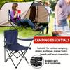 Outdoor Camping Chair With Backrest, Portable Picnic Chair, Beach Chair With Carrying Bag, Foldable Fishing Chair With Cup Holder, Foldable Outdoor
