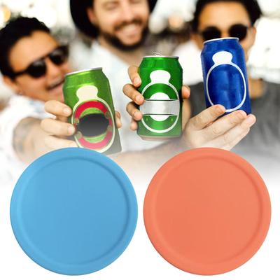 Silicone Lids For Cans 2 Pieces Jar Top With Standard Size Fitting Dishwasher Safe Can Cover For Travel Camping Office Kitchen