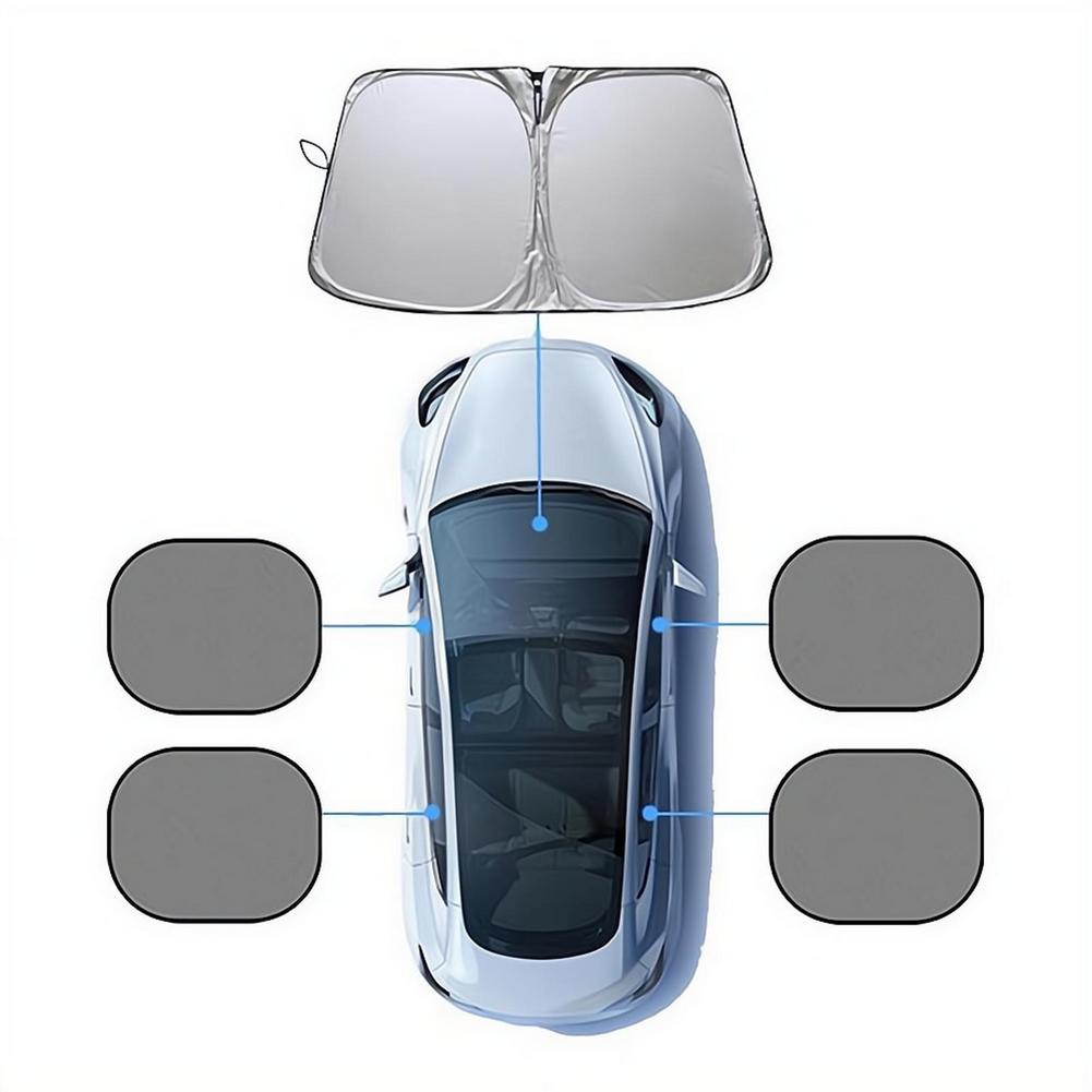1pc Car Windshield Sun Shade Cover Foldable Front Window Sun Visor Blocks UV Refletive Car Parasol Sunshade Protector CoverWindshield Sunshades 1